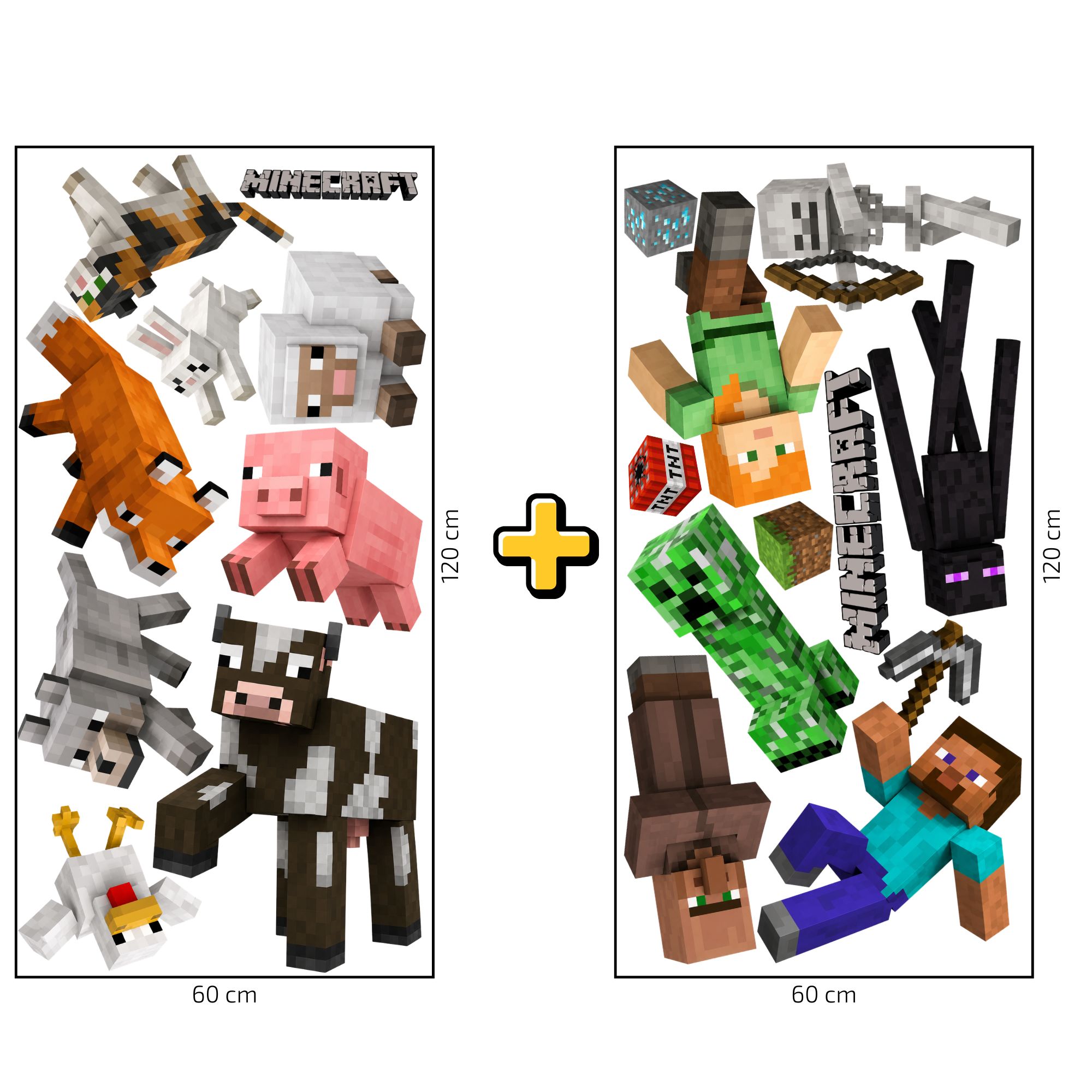 Nálepka na stenu do detskej izby Minecraft pre deti